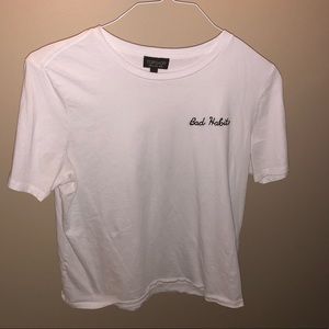 Topshop white “Bad Habits” tee